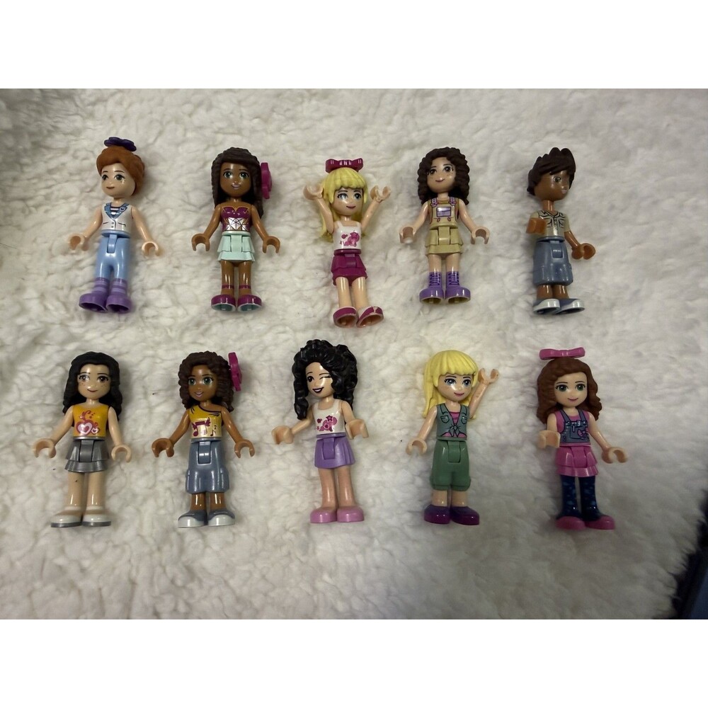 LEGO FRIENDS Mini Doll Lot of 10 Female Minifigure Characters mix/match POC